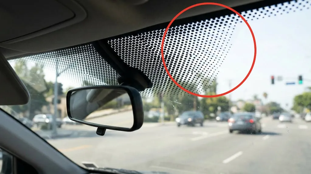 Wozu sind die schwarzen Pünktchen an den Rändern der Windschutzscheibe gut?